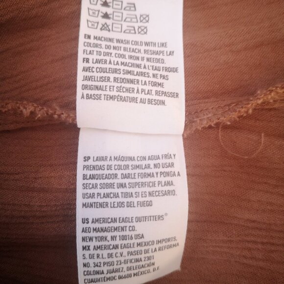 2 / $30.00 - American Eagle Outfitters Ladies Rust Size Medium Boho Blouse - Picture 10 of 10